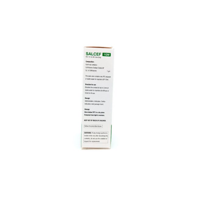 Ceftriaxone Sodium For Injection BP 1gm Salvavidas Pharma