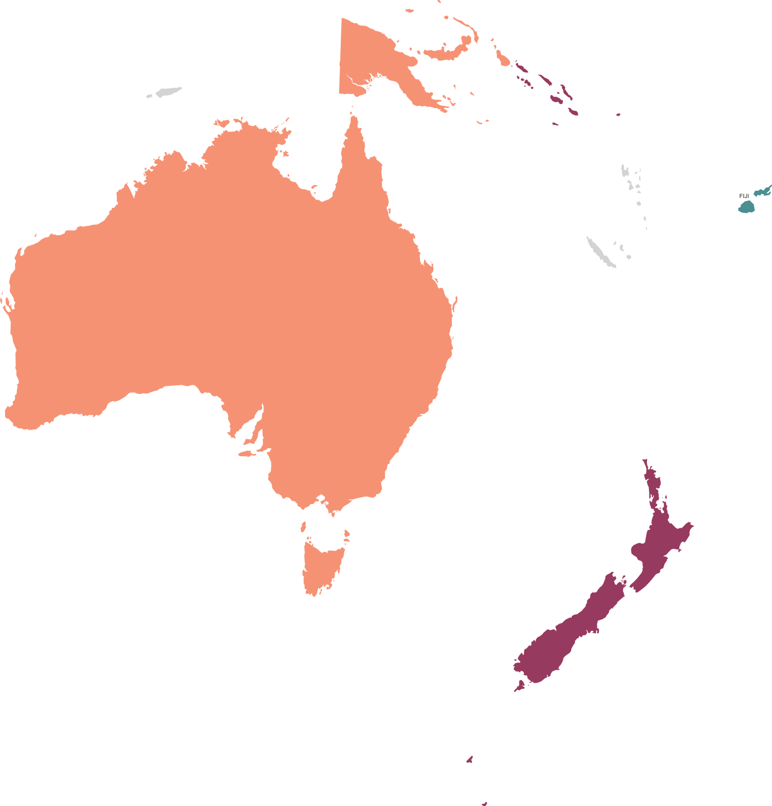 oceania map Salvavidas Pharma