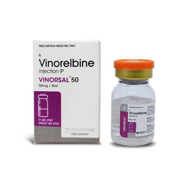 Vinorelbine Injection 50 mg, Inyección de vinorelbina 50 mg, Injeção de Vinorelbina 50 mg, Vinorelbine injectable 50 mg