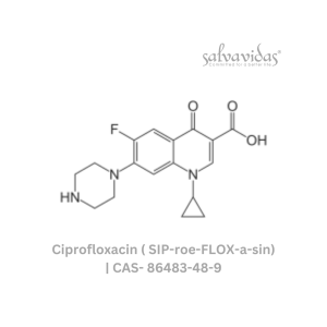 Ciprofloxacin ( SIP-roe-FLOX-a-sin) | CAS- 86483-48-9
